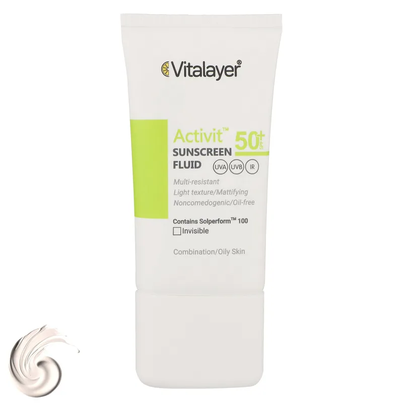 فلوئید ضد آفتاب SPF50+ Activit ویتالایر ماتکننده